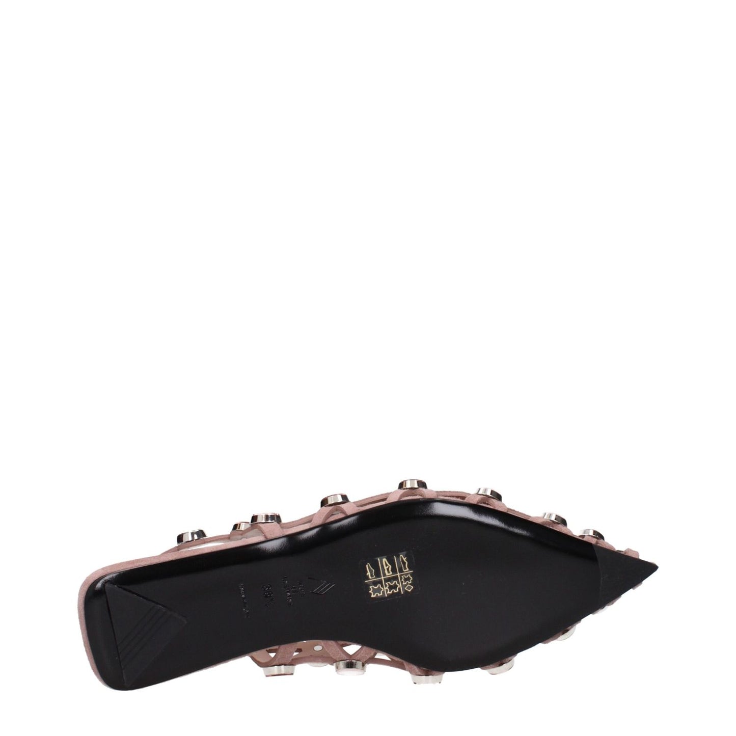 The Attico Pink Leather Ballet Flats