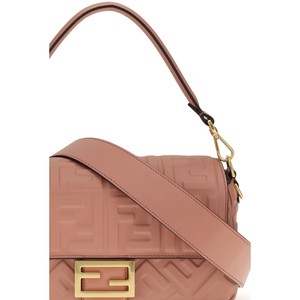 Fendi Multicolor Calf Leather Bos Taurus Shoulder Bag with pink embossed FF motif and gold hardware, AW25 collection.
