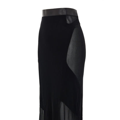 Tom Ford Black Viscose Long Skirt