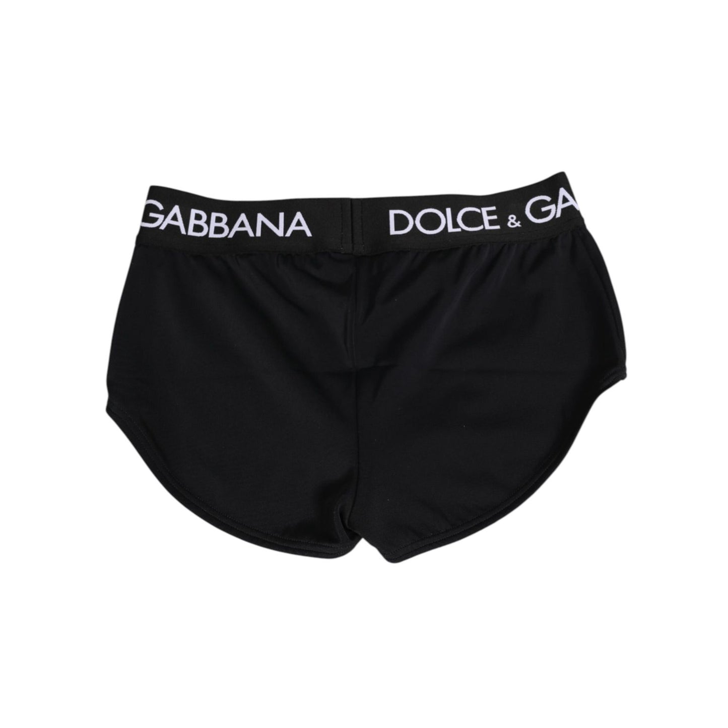 Dolce & Gabbana Black Nylon Logo Waistband Shorts Underwear