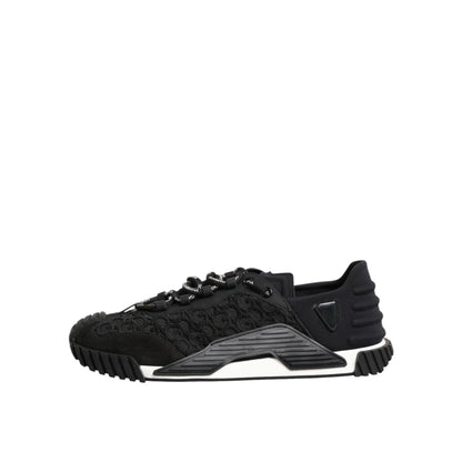 Dolce & Gabbana Black Logo Lace Low Top NS1 Sneaker Shoes