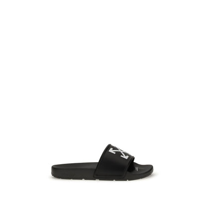 Off-White Black Polyethylene Sandals