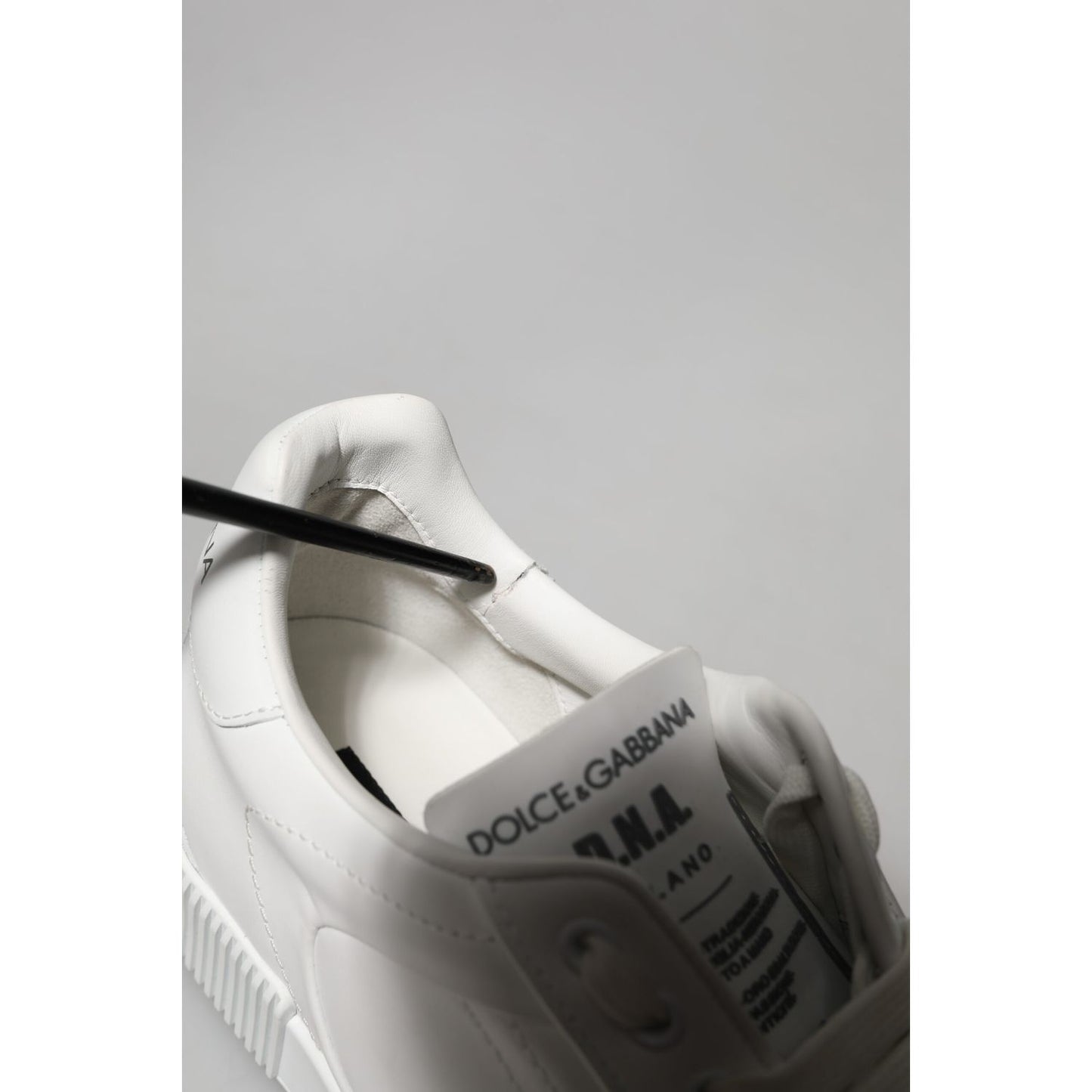 Dolce & Gabbana White Leather MIAMI Low Top Sneakers Shoes