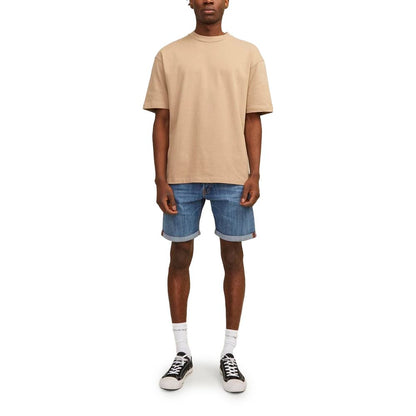 Jack Jones Blue Cotton Bermuda Shorts