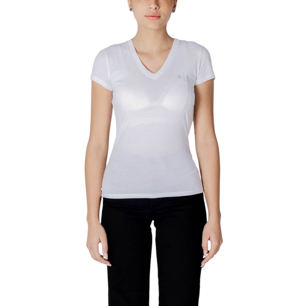 Armani Exchange White Cotton T-Shirt
