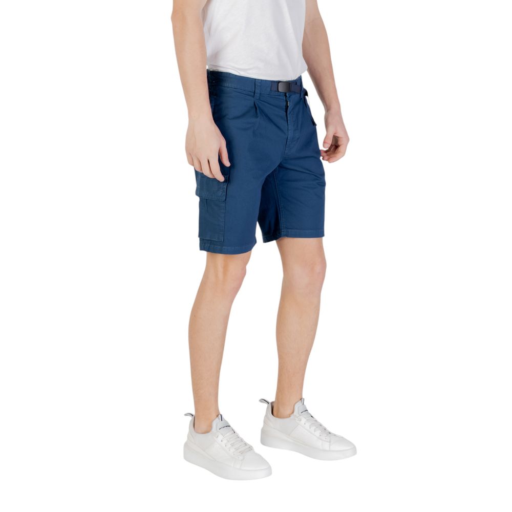 Hugo Boss Blue Cotton Bermuda Shorts