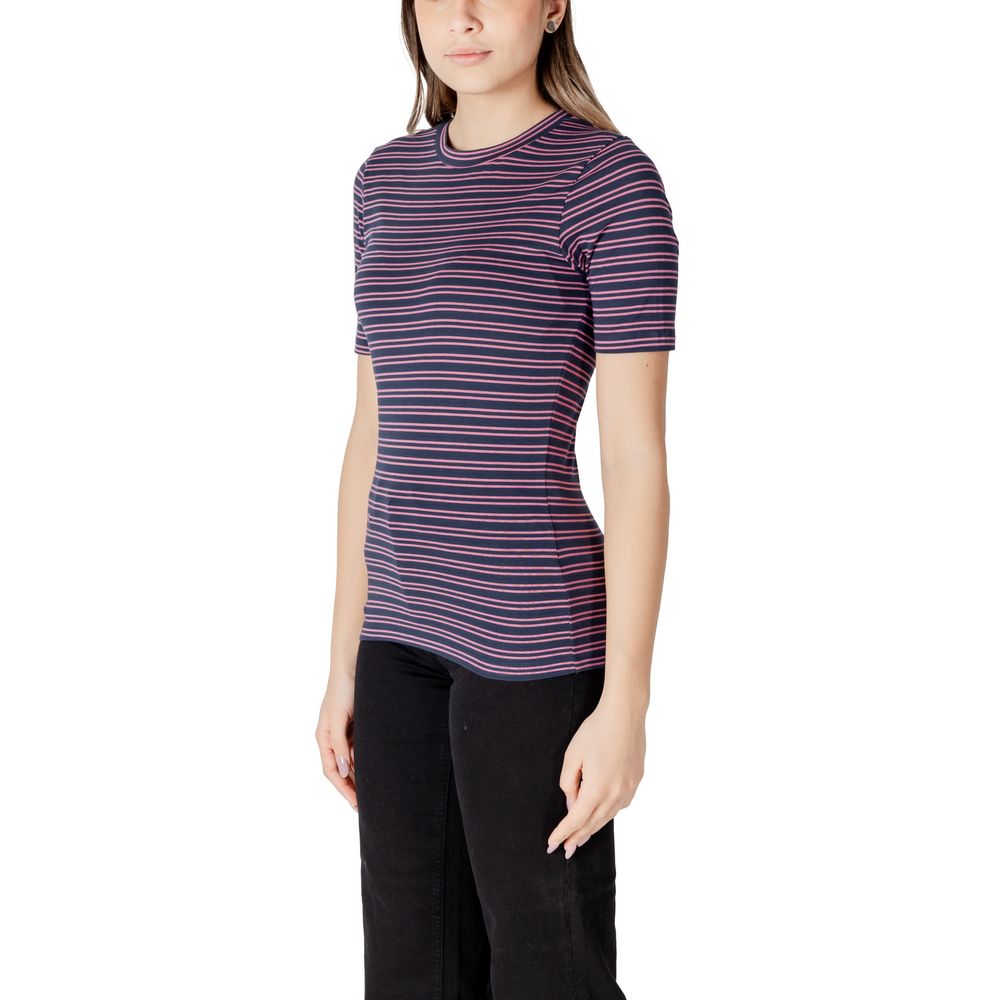 ICHI Bicolor Cotton T-Shirt 1728,71956299936,Bicolor,Clothing,ICHI,IT38|XS,New with tags,T-Shirts - Clothing,Women