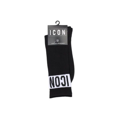 Icon Black Cotton Socks