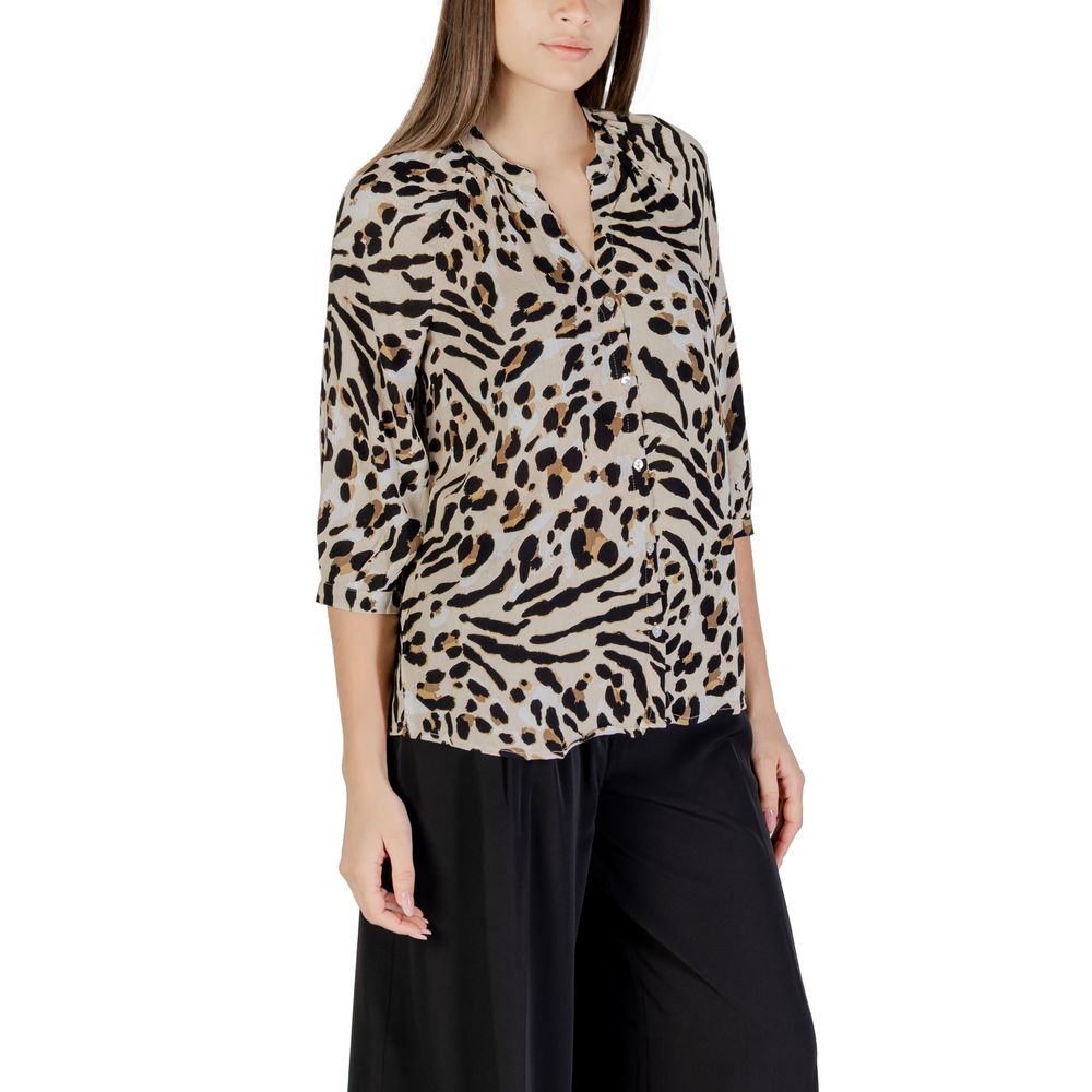 ICHI Beige Viscose Blouse 1728,71956299936,Beige,Blouses - Shirts - Clothing,Clothing,ICHI,New with tags,Shirts - Clothing,Women,XXL