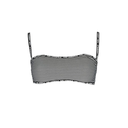 Karl Lagerfeld Black Elastane Swimwear