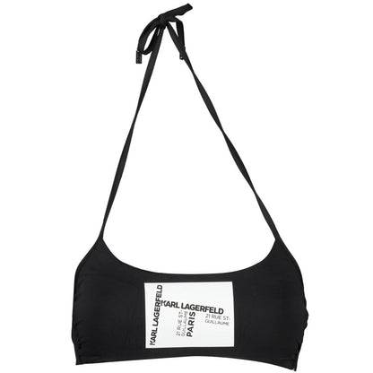 Karl Lagerfeld Black Elastane Swimwear