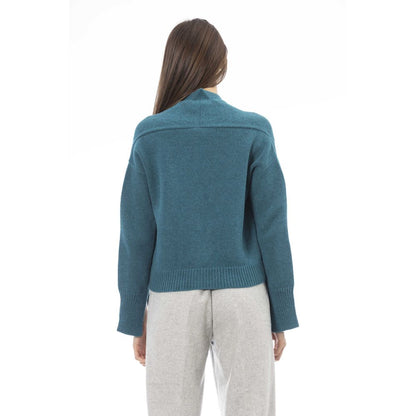 Alpha Studio Teal Merino Wool Cardigan