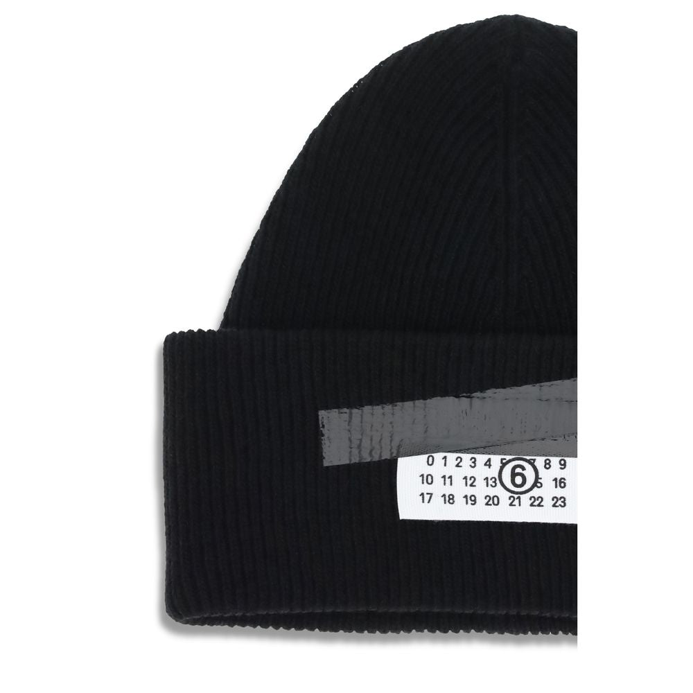 MM6 Black Wool Beanie