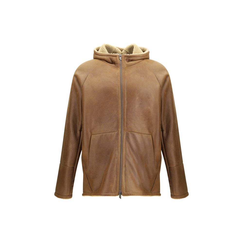 Salvatore Santoro Brown Leather Coat