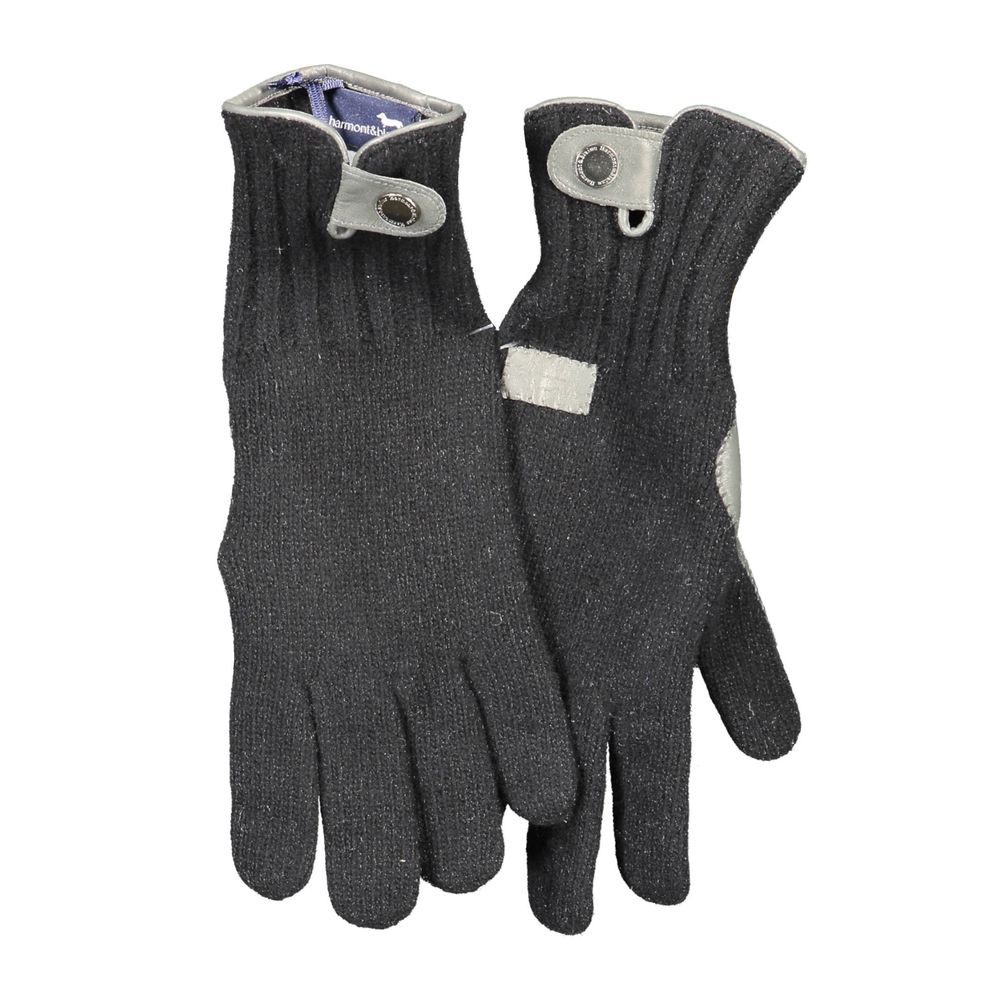 Harmont & Blaine Black Wool Glove