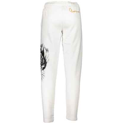 Cavalli Class Bianco Cotton Men's Track Pant