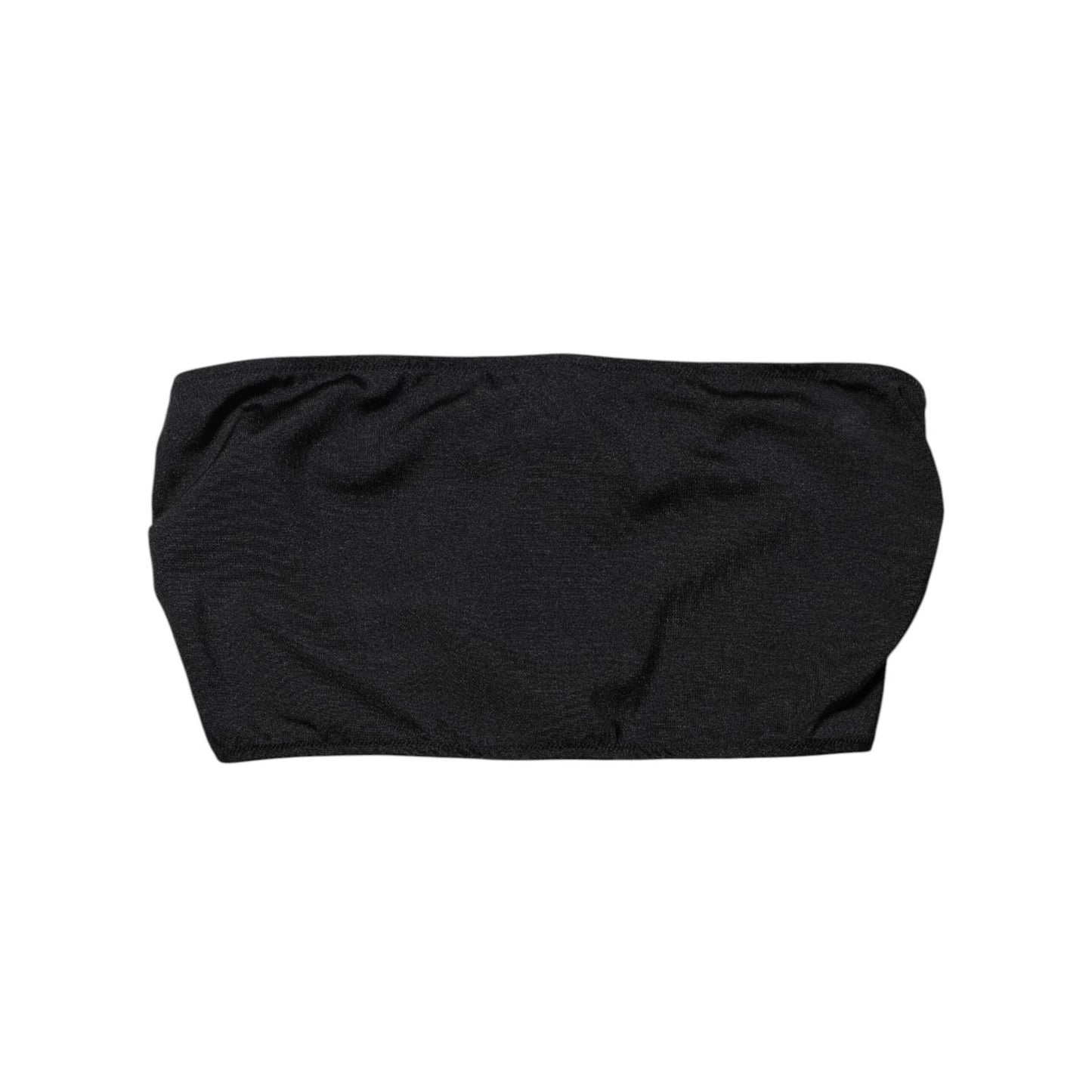 Dolce & Gabbana Black Nylon Blend Bandeau Strapless Tube Top