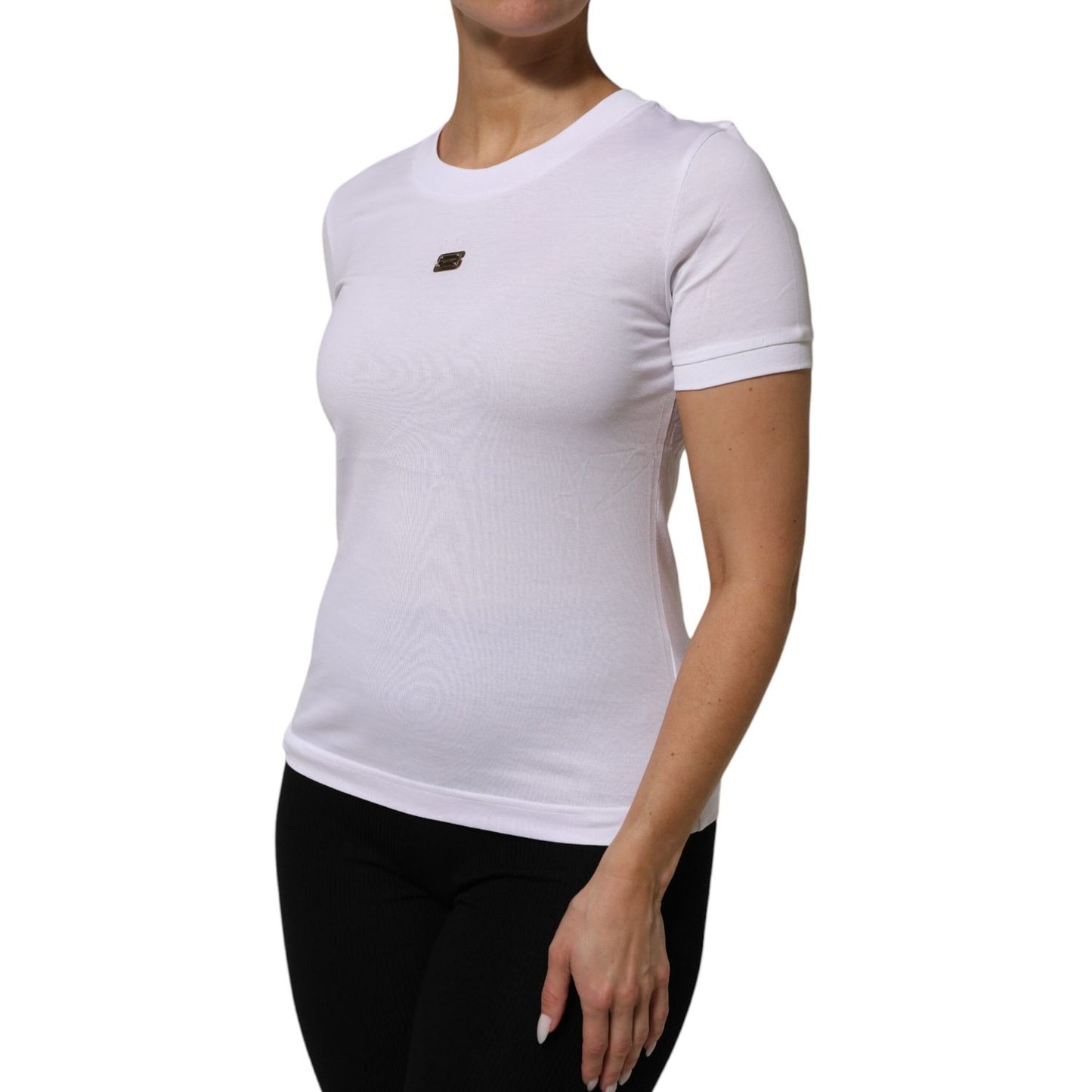 Dolce & Gabbana T-Shirt White Cotton Round Neck Short Sleeves I