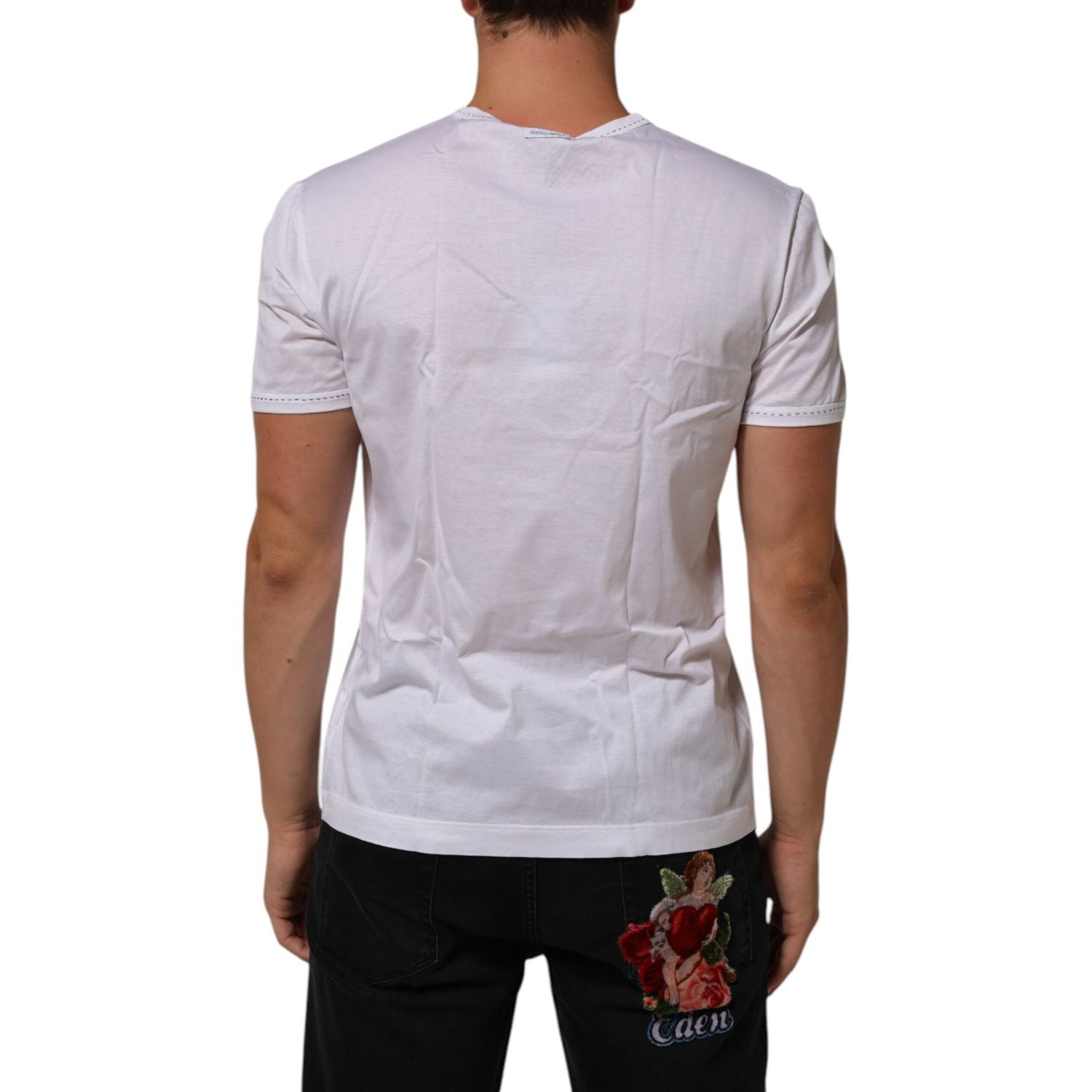 Dolce & Gabbana White Cotton Crew Neck Underwear Tee T-shirt