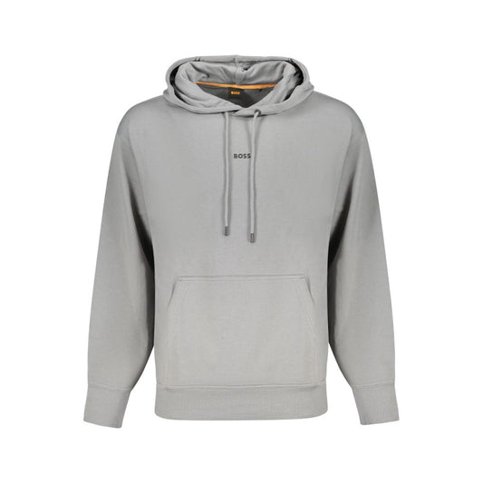 Hugo Boss Gray Cotton Men Sweater