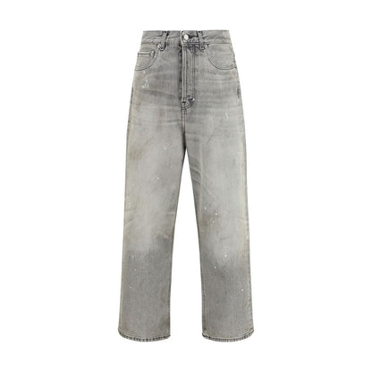Haikure Gray Cotton Straight-Leg Jeans