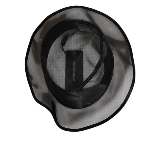 Dolce & Gabbana Black Silk Mesh Bucket Men Fisherman Cap Hat