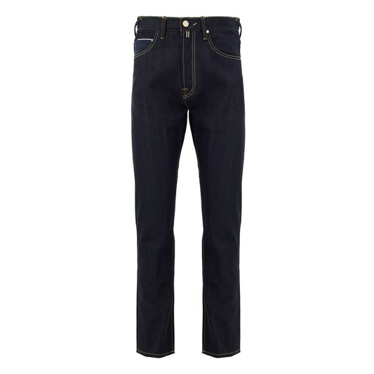 Jacob Cohen Blue Polyester Tapered Jeans