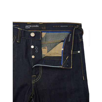 Jacob Cohen Blue Polyester Tapered Jeans