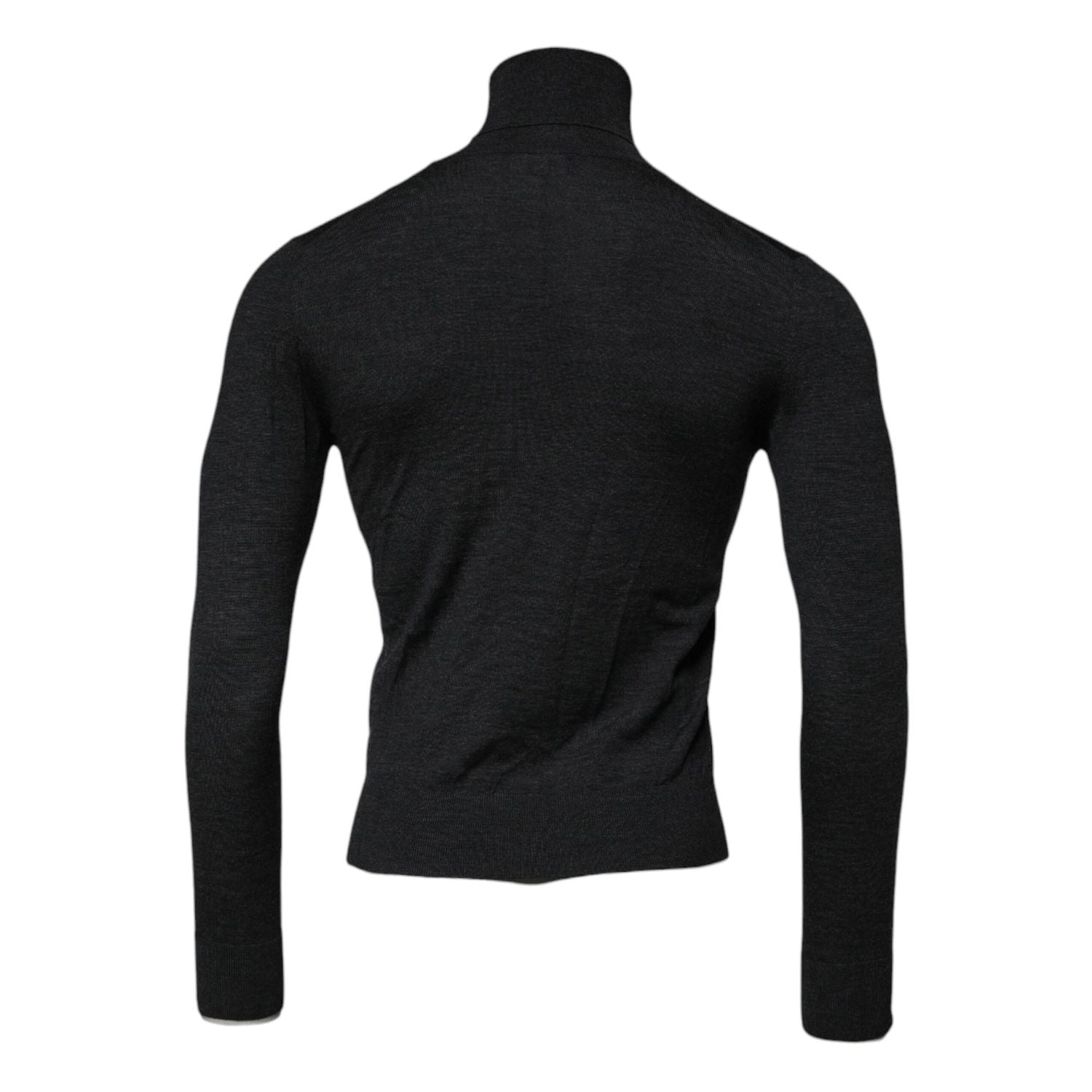 Dolce & Gabbana Black Wool Turtle Neck Men Pullover Sweater