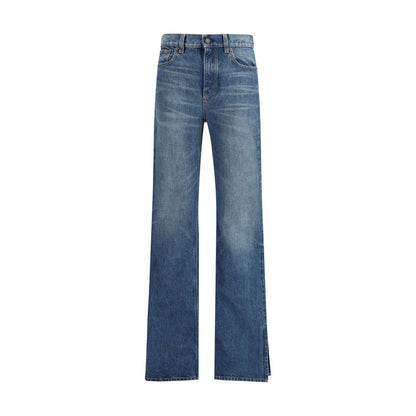 Chloé Blue Cotton Straight-Leg Jeans