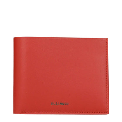Jil Sander Red Leather Wallet