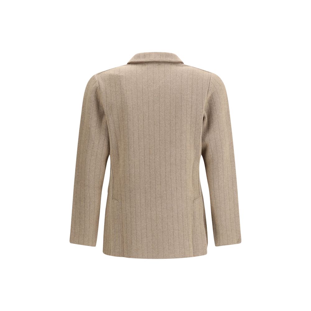 Lardini Brown Fleece Wool Jackets And Coat
