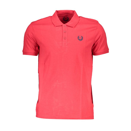 Gianmarco Venturi Red Cotton Men Polo Shirt