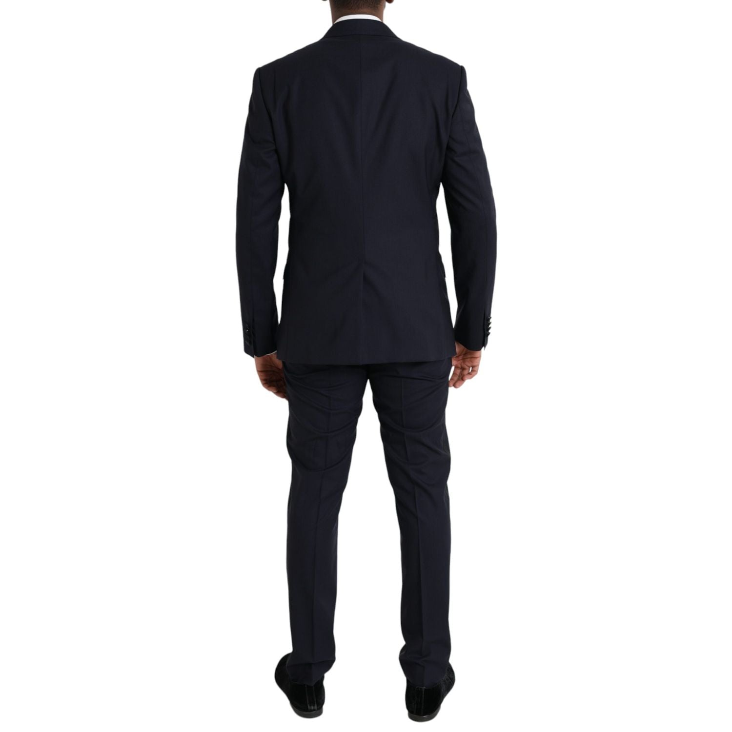 Dolce & Gabbana Blue Wool MARTINI 1 Button Men 3 Piece Suit