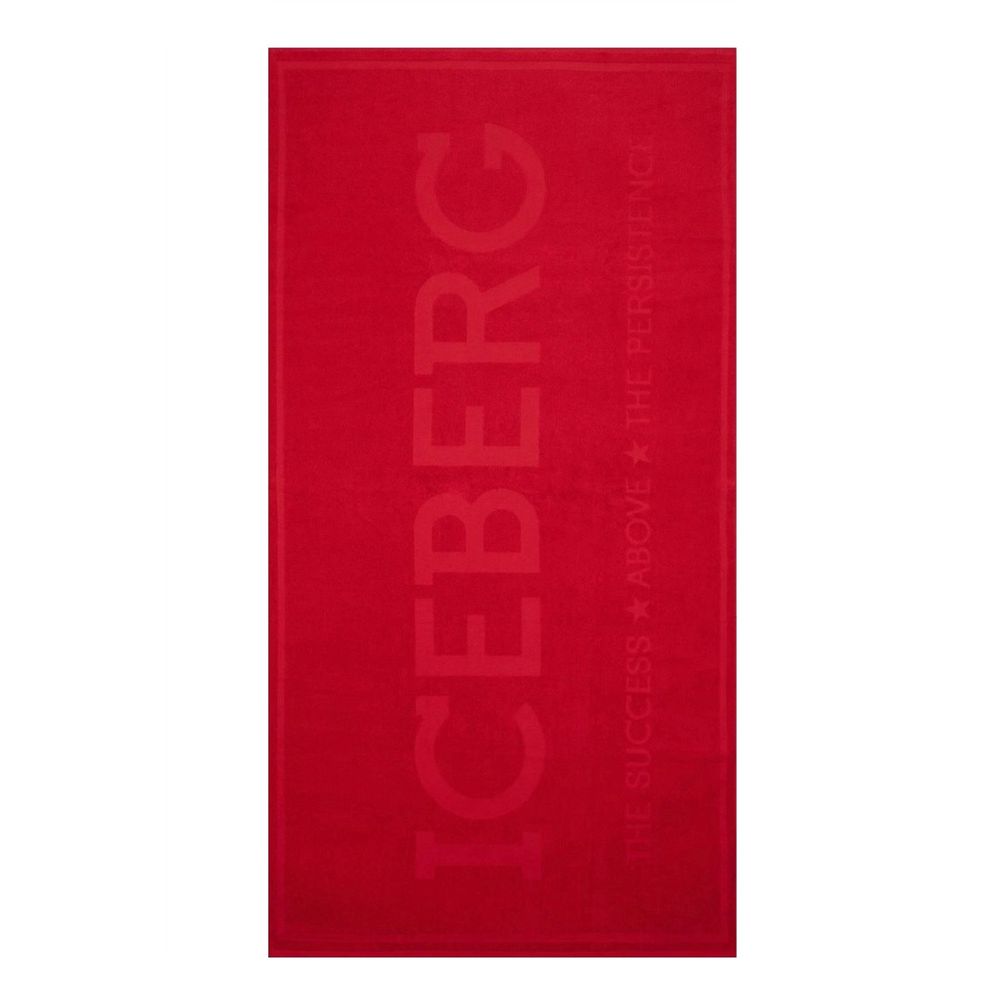 Iceberg Red Cotton Men Beach Towel