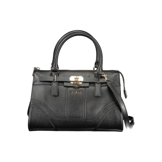 Guess Jeans Black Polyurethane Women Handbag 1728,67403481248,Bags,Black,Guess Jeans,Handbags - Bags,New with tags,Women