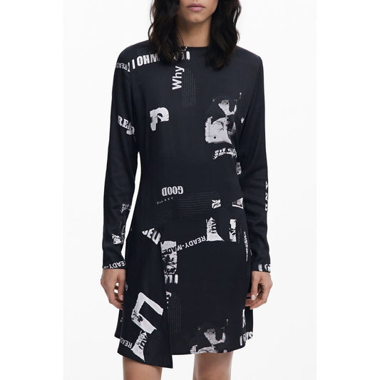 Desigual Nero Viscosa Women Dress