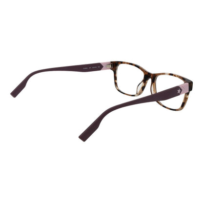 Converse Brown Plastic Glasses (Frames) with full-rim rectangle style for women, featuring demo lenses and branded case.
