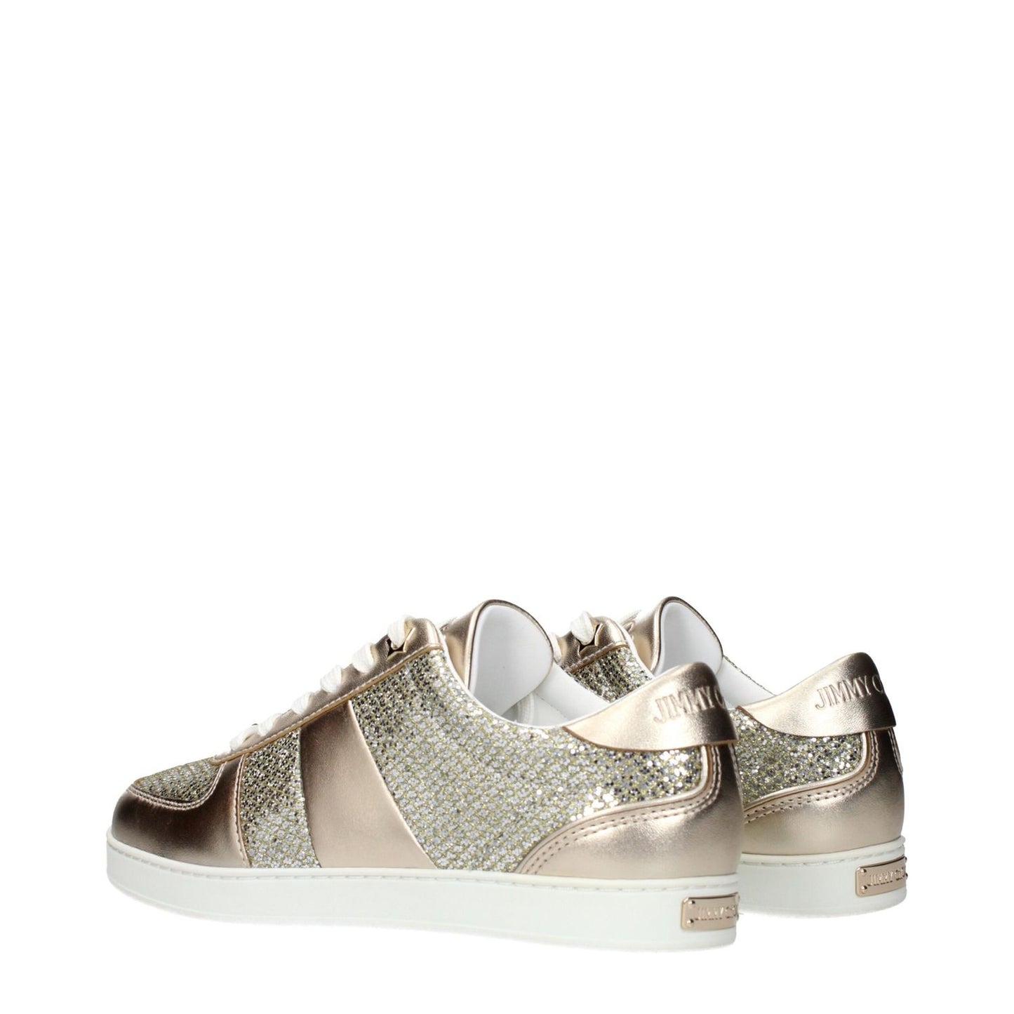 Jimmy Choo Gold Leather Sneakers