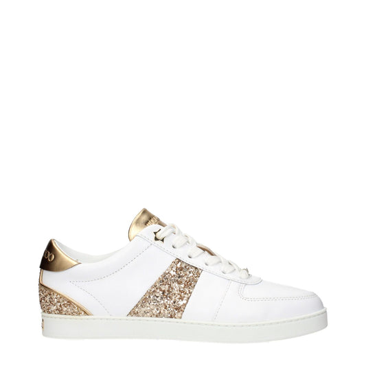 Jimmy Choo White Leather Low Top Sneakers