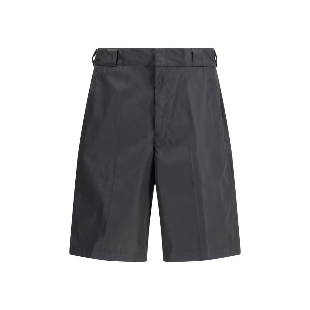 Prada Black Recycled Polyamide Bermuda Shorts 1728,72470364320,Bermuda - Shorts - Clothing,Black,Clothing,IT46 | S,IT48 | M,IT50 | L,Men,New with tags,Prada,Shorts - Clothing