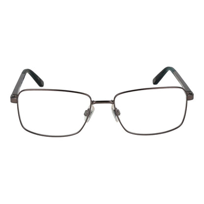 Land Rover Gray Stainless Steel Glasses (Frames) with full-rim rectangle style for men. Grey frame, demo lenses, 135mm width.
