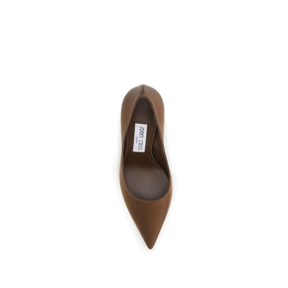 Jimmy Choo Brown Silk High Heel Pumps