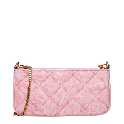 Versace Pink Fabric Crossbody Bag