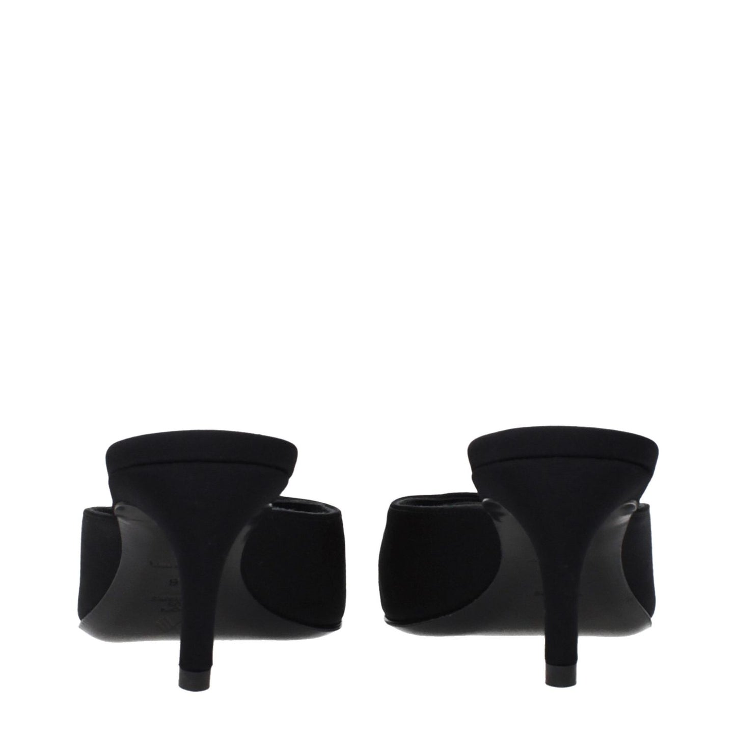The Attico Black Fabric Flat Sandals