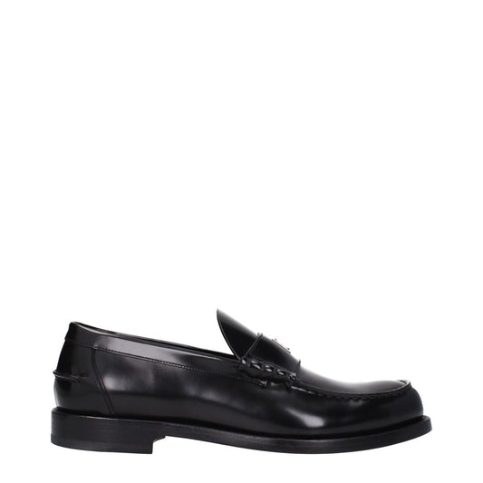 Givenchy Black Leather Slip-On Loafers