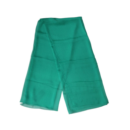 Dolce & Gabbana Green Stole Silk Neck Wrap Shawl Scarf