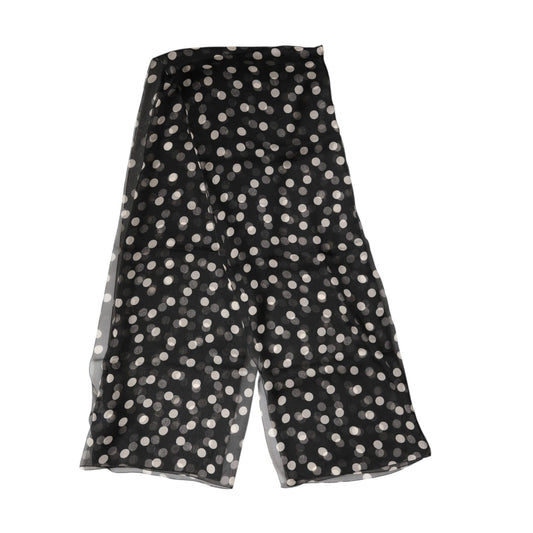 Dolce & Gabbana Black Polka Dot Silk Neck Wrap Shawl 205cm x 137cm Scarf