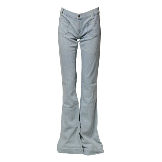 Seafarer Light Blue Boot Cut Mid Waist Denim Casual Jeans
