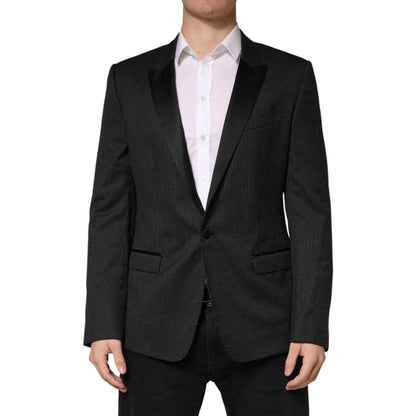 Dolce & Gabbana Black Fantasy Single Breasted Jacket Blazer